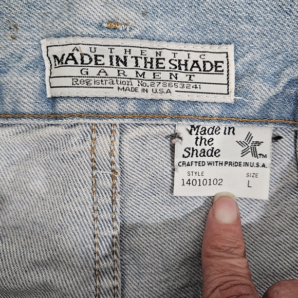 Vintage 80s90s Made Invthe Shape Light Blue Jeans with Betty Boo Paint - Picture 5 of 10